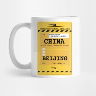 Beijing China travel ticket Mug